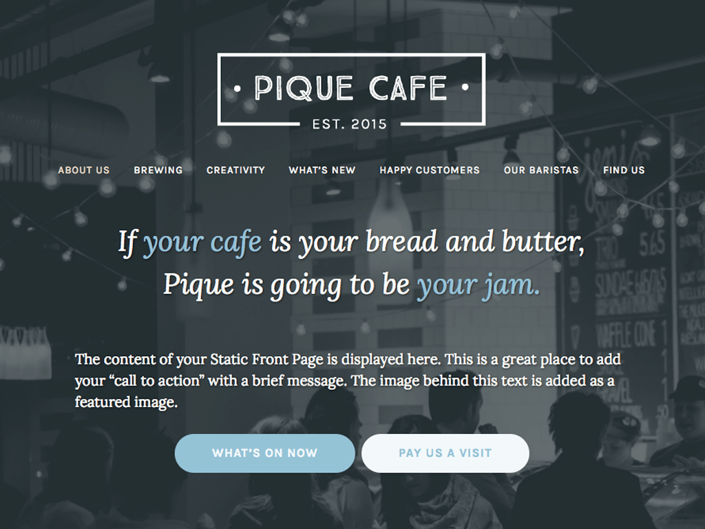 Download Pique 1.4.2 – Free WordPress Theme
