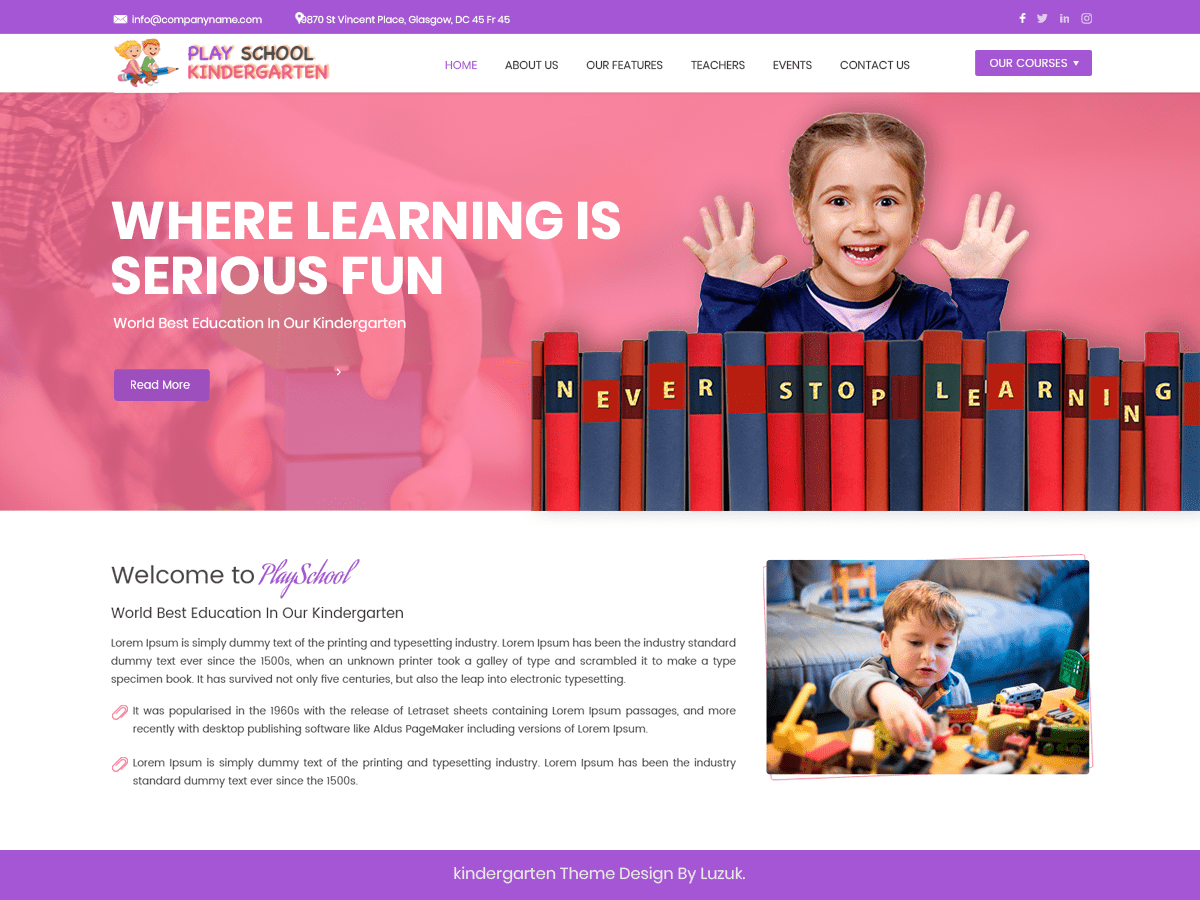 Download Play School Kindergarten 0.3.1 – Free WordPress Theme