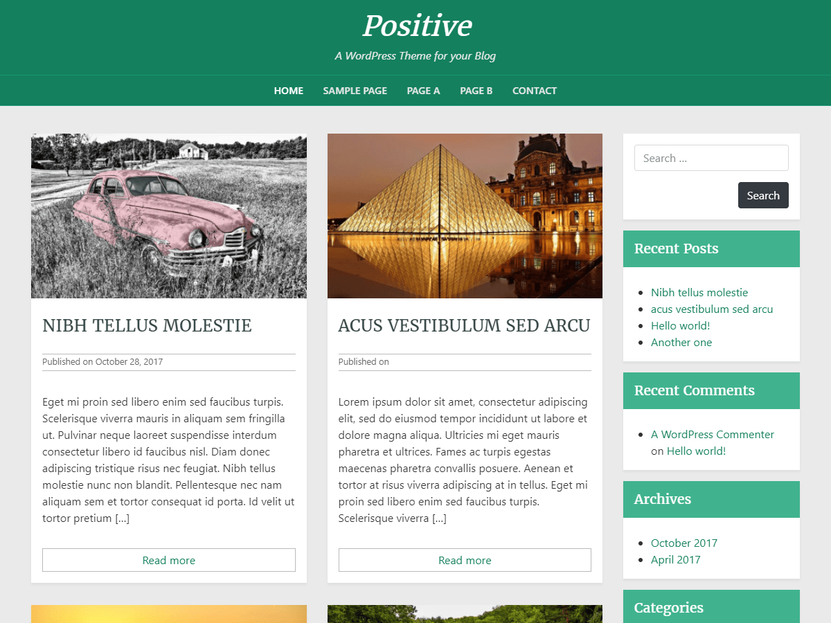 Download Positive blog 1.0.4 – Free WordPress Theme
