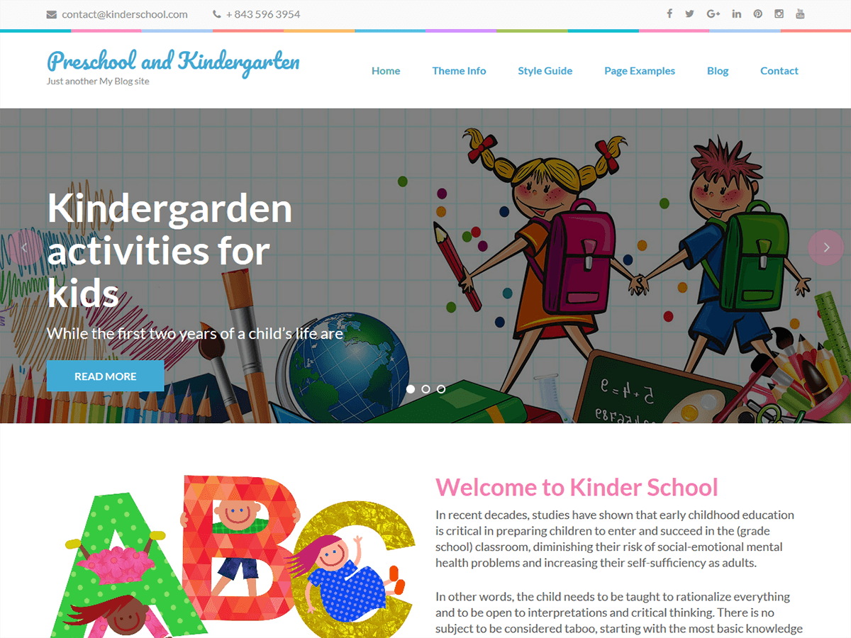 Download Preschool and Kindergarten 1.1.3 – Free WordPress Theme