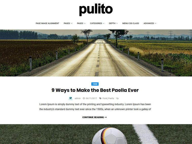 Pulito Clean Blog Lite 1.0.8 1