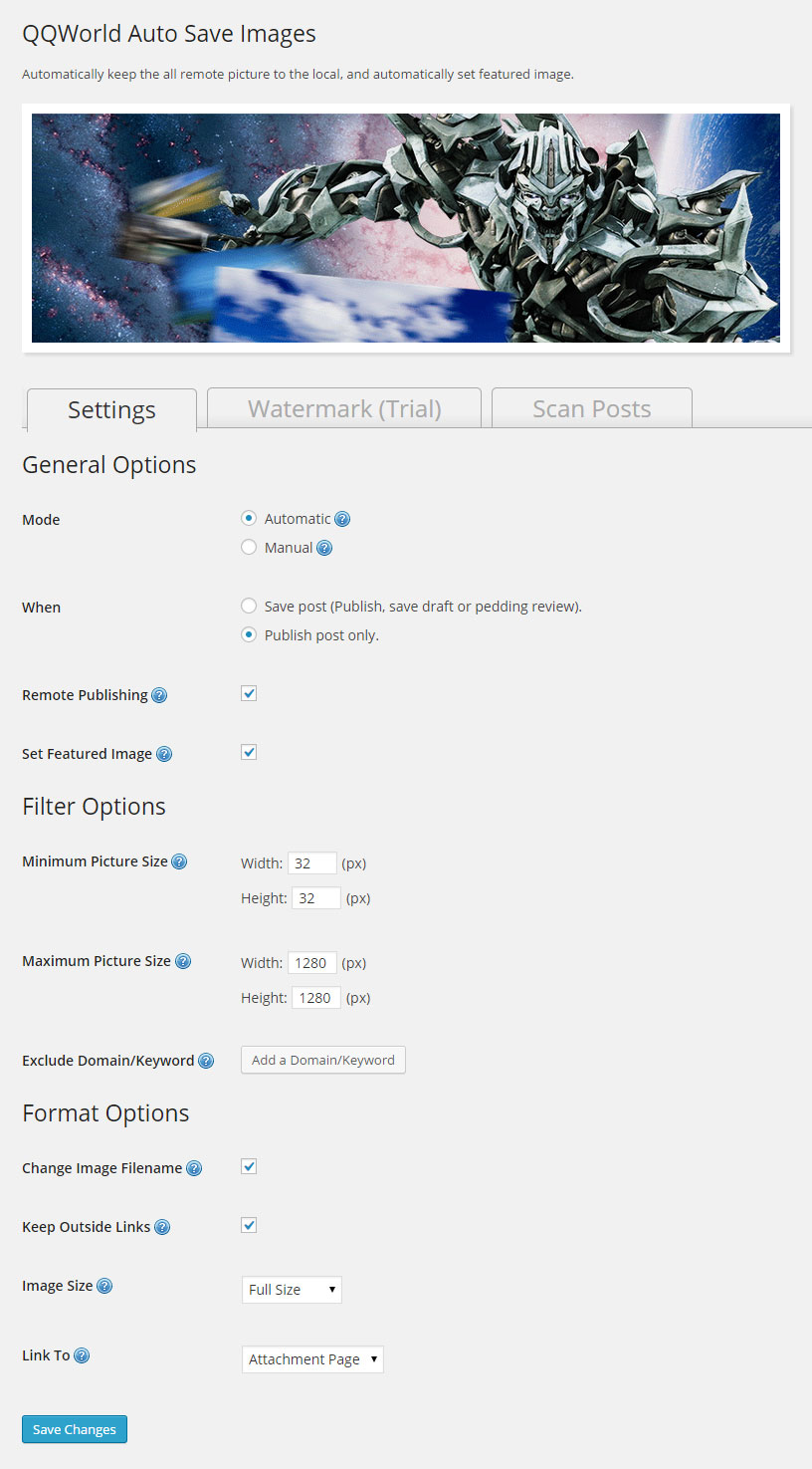 Download QQWorld Auto Save Images 1.8.5.4 – Free WordPress Plugin