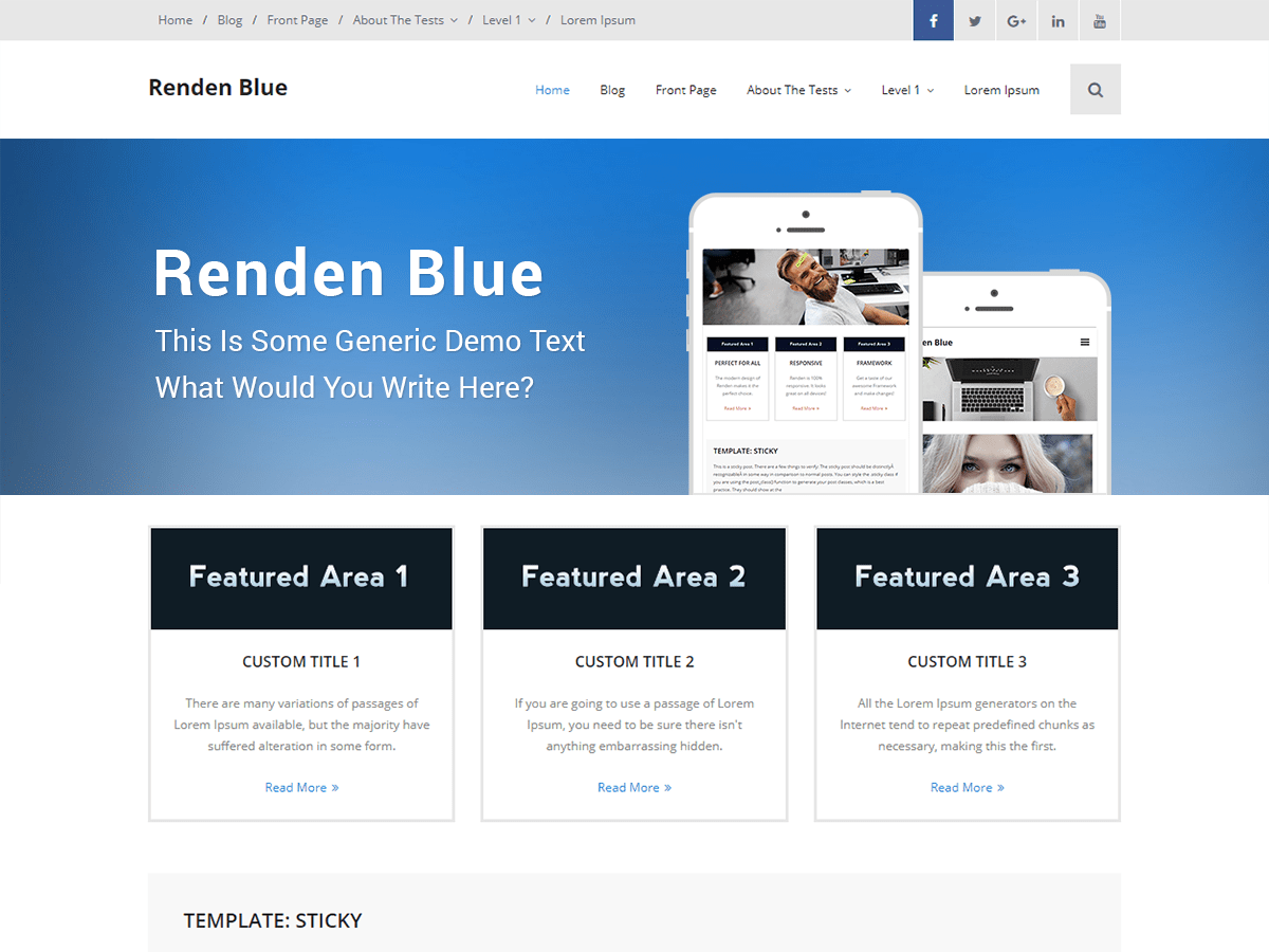 Download Renden Blue 1.0.0 – Free WordPress Theme