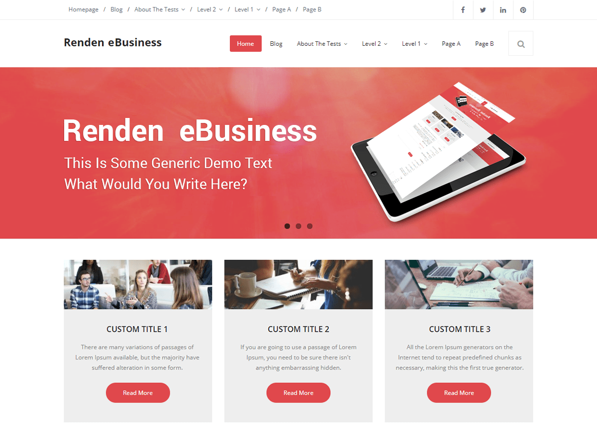 Download Renden eBusiness 1.0.1 – Free WordPress Theme