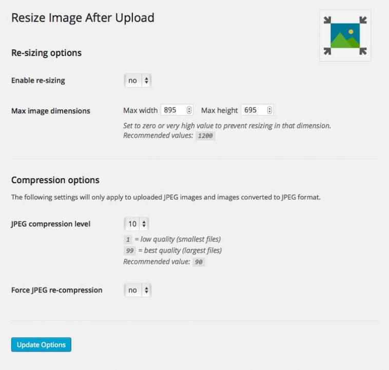 Resize Image After Upload 1.8.5 1