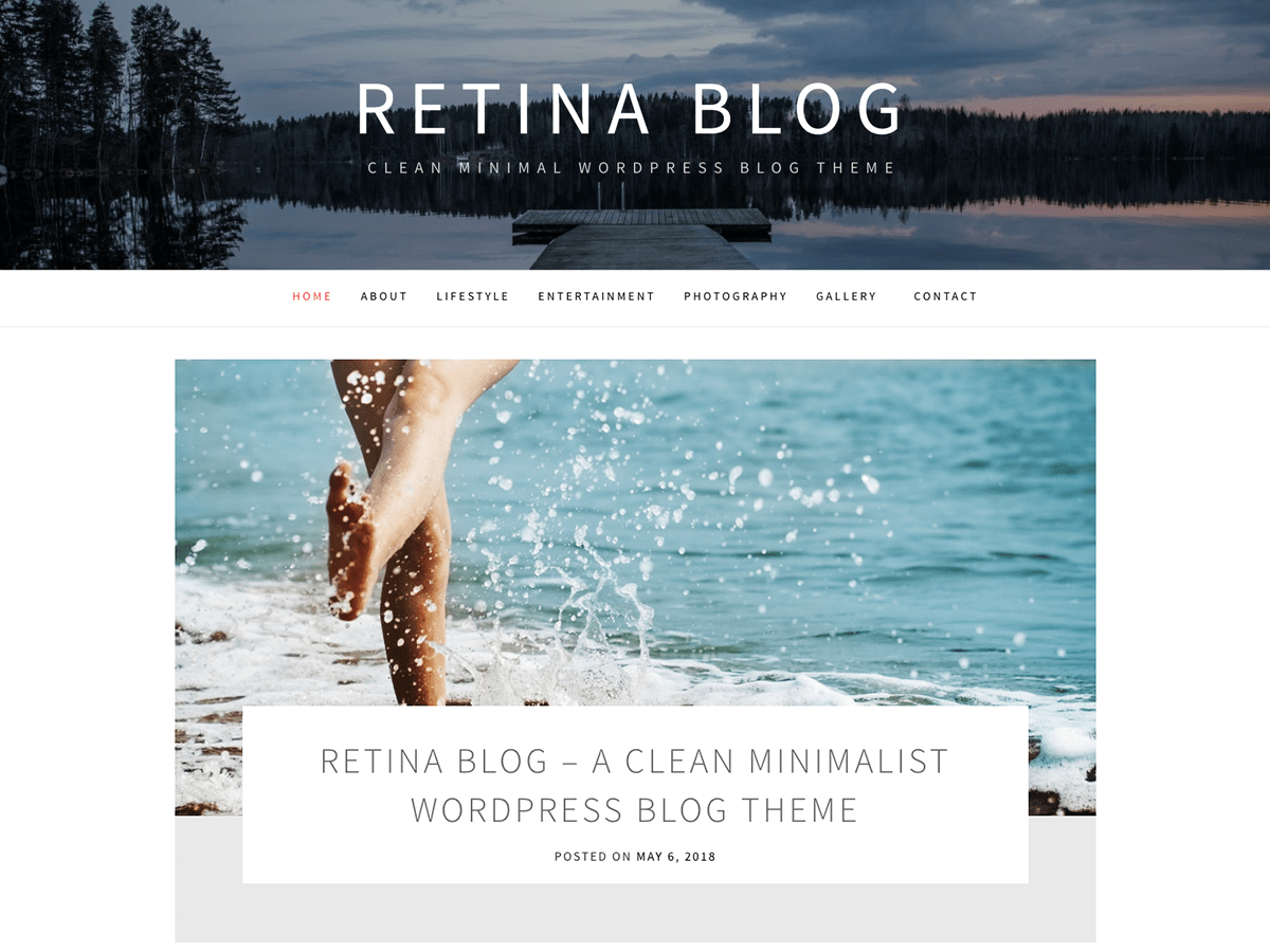 Download Retina Blog 1.0.5 – Free WordPress Theme