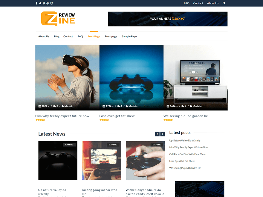 Download ReviewZine 1.0.6 – Free WordPress Theme