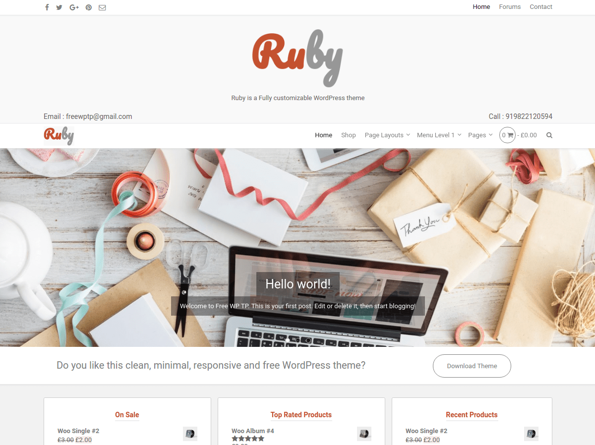 Download Ruby 2.1.1 – Free WordPress Theme