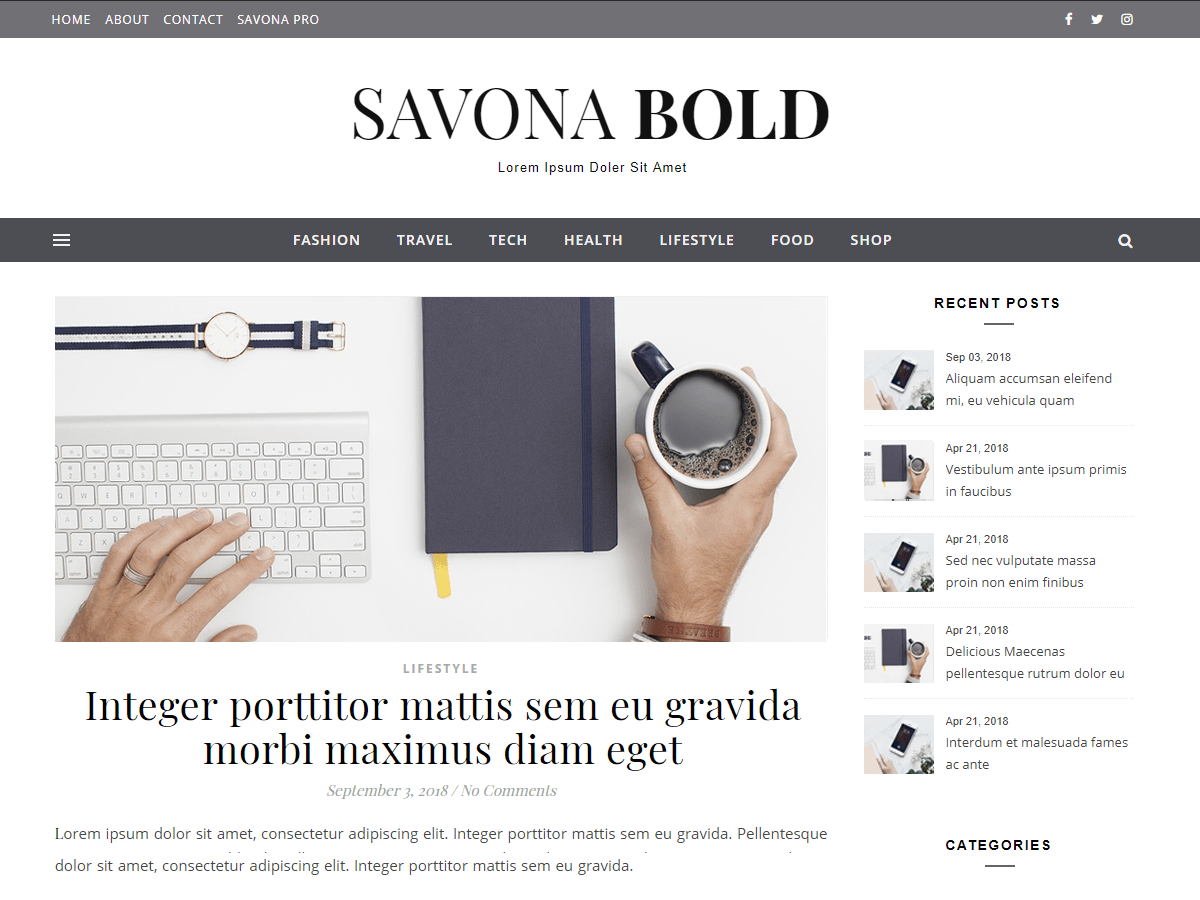 Download Savona Bold 1.0.0 – Free WordPress Theme