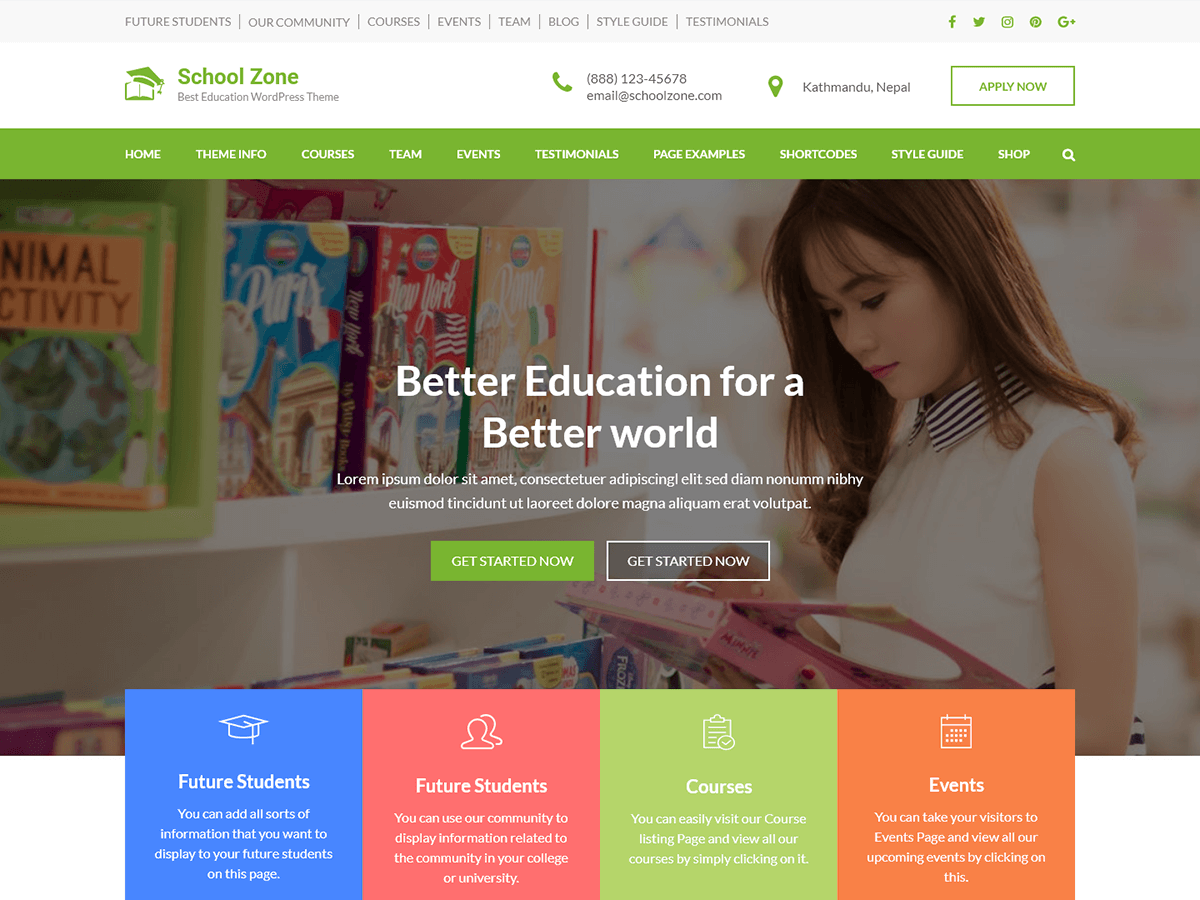 Download School Zone 1.0.0 – Free WordPress Theme