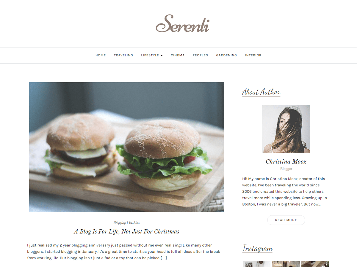Download Serenti 1.0.6 – Free WordPress Theme