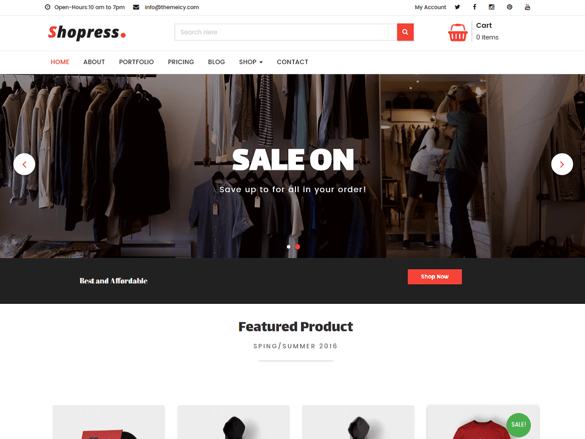 Download Shopress 1.7.1 – Free WordPress Theme