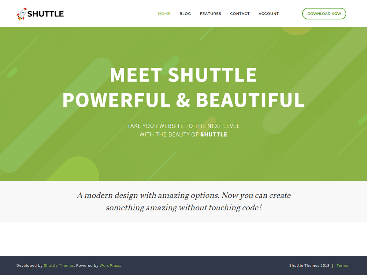 Download Shuttle Green 1.0.1 – Free WordPress Theme