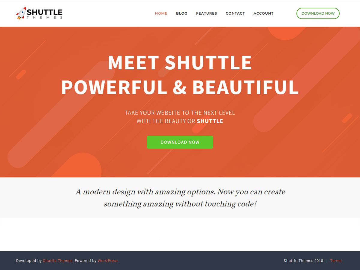 Download Shuttle Orange 1.0.1 – Free WordPress Theme
