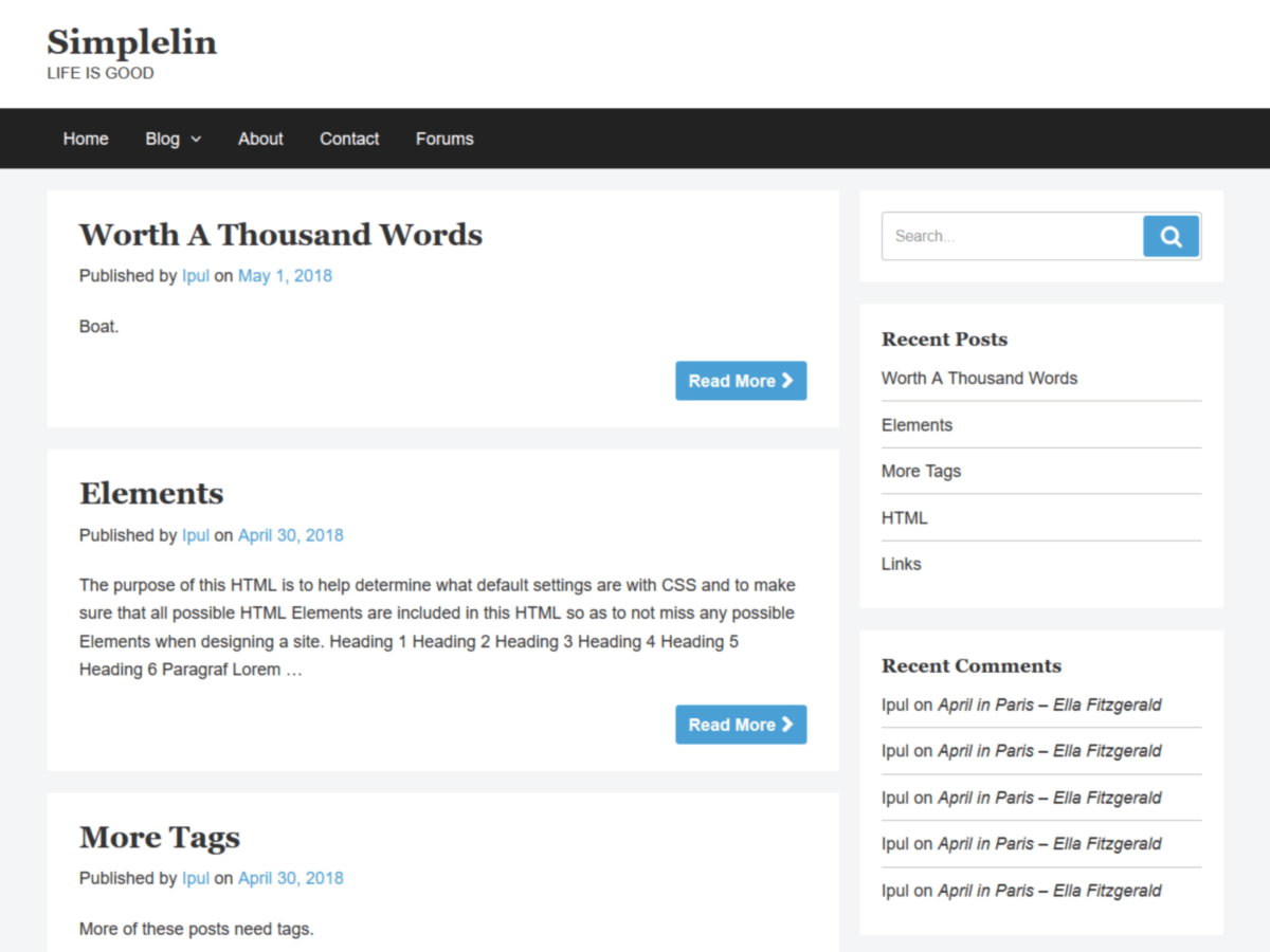 Download Simplelin 1.0.5 – Free WordPress Theme