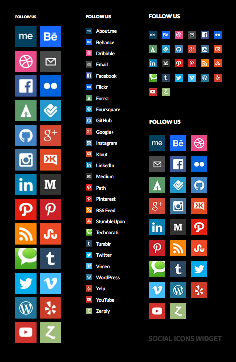 Social Icons Widget 16.07 1