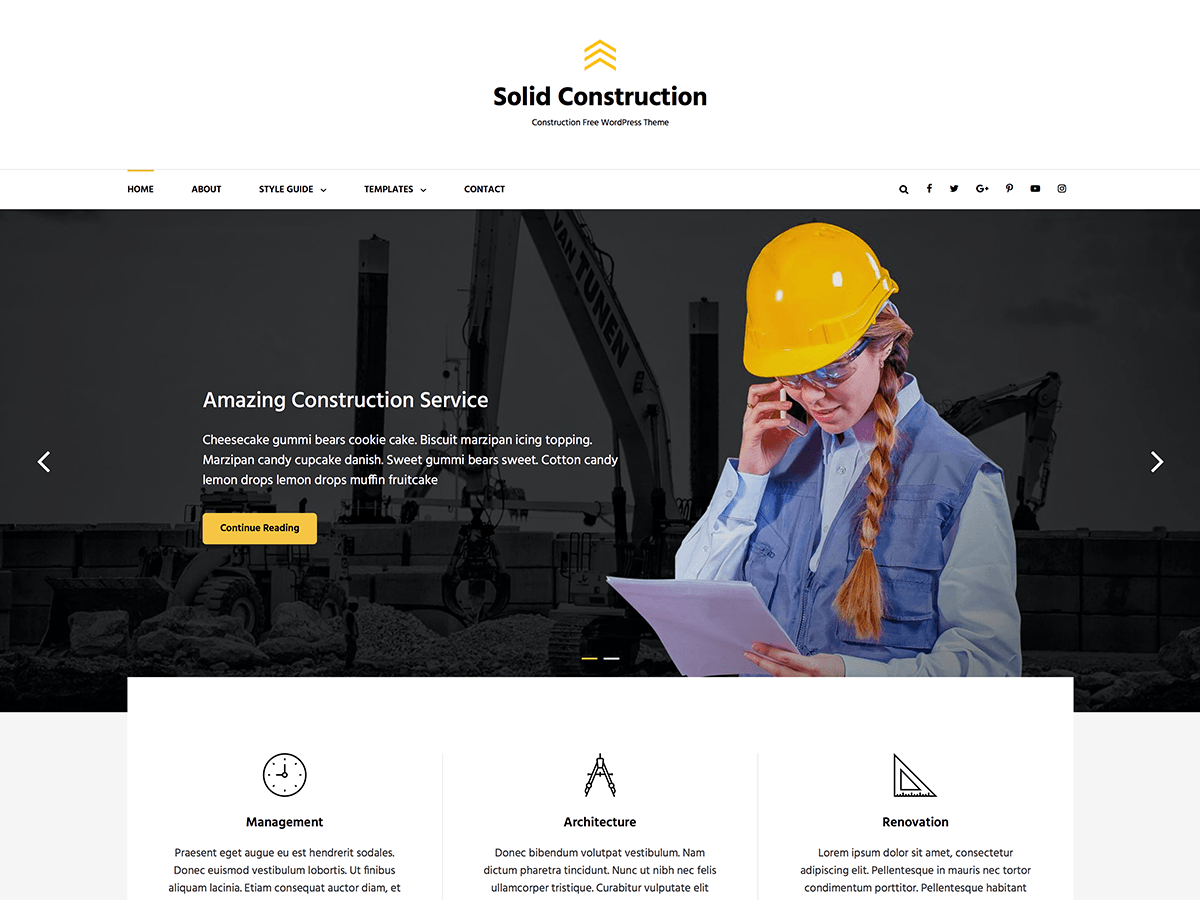 Download Solid Construction 1.1.3 – Free WordPress Theme