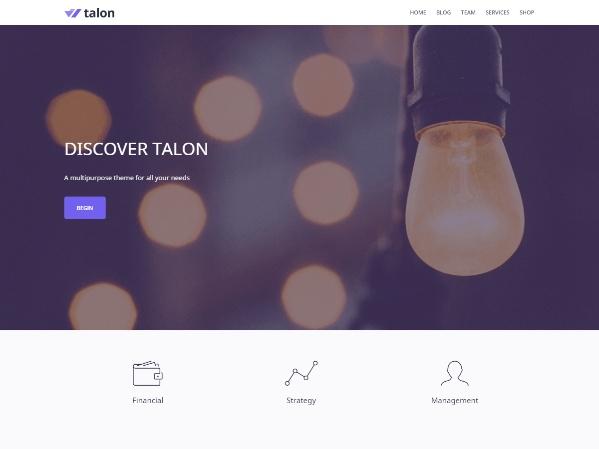 Download Talon 1.06 – Free WordPress Theme