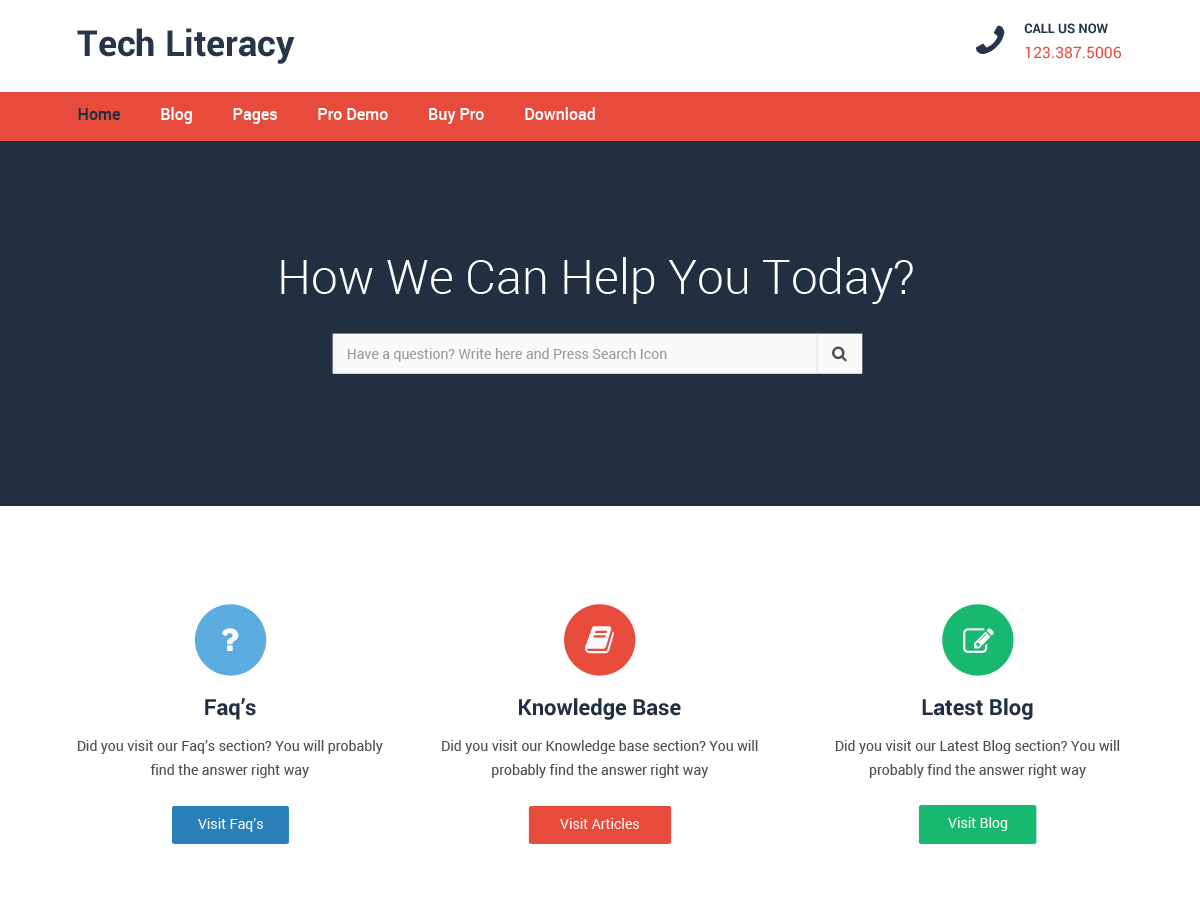Download Tech Literacy 1.1.2 – Free WordPress Theme