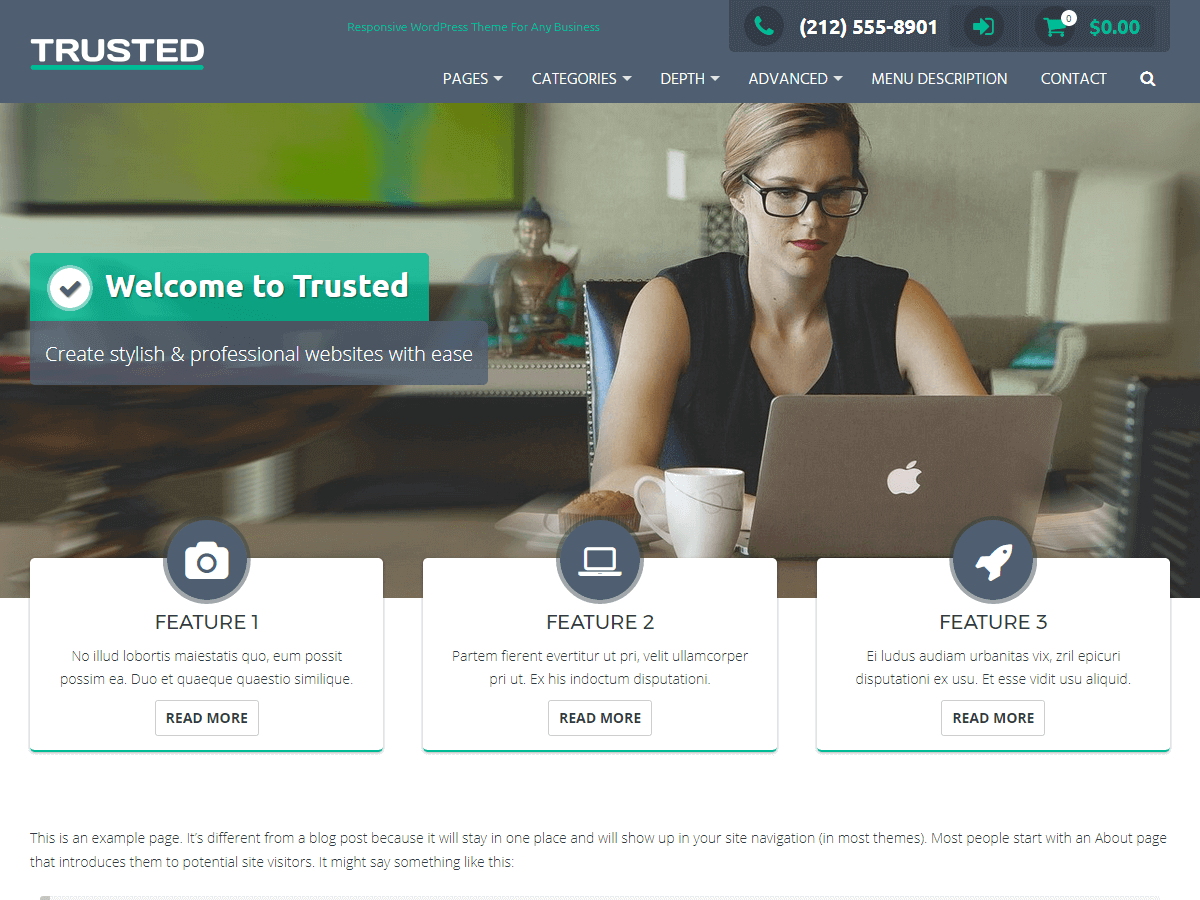 Download Trusted 1.3 – Free WordPress Theme