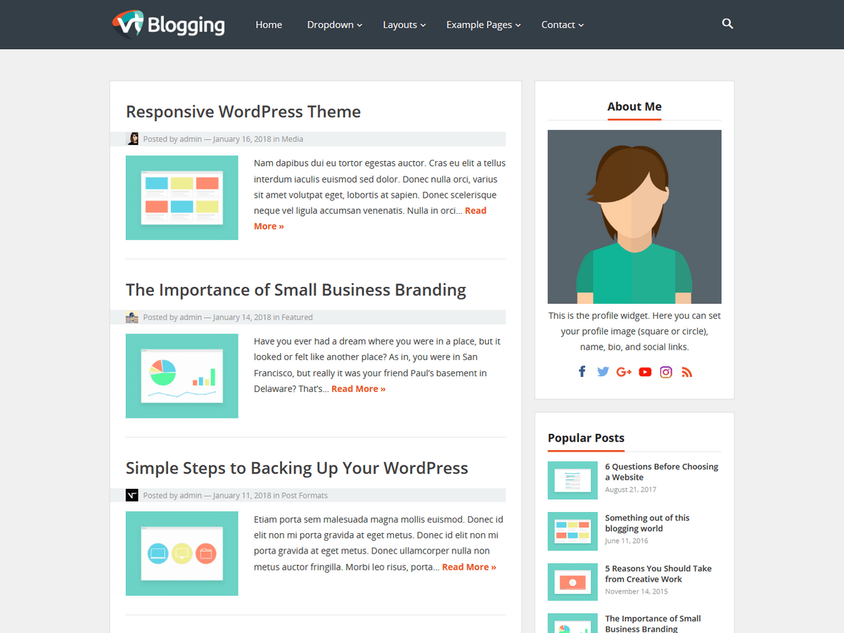 Download VT Blogging 1.0.8 – Free WordPress Theme