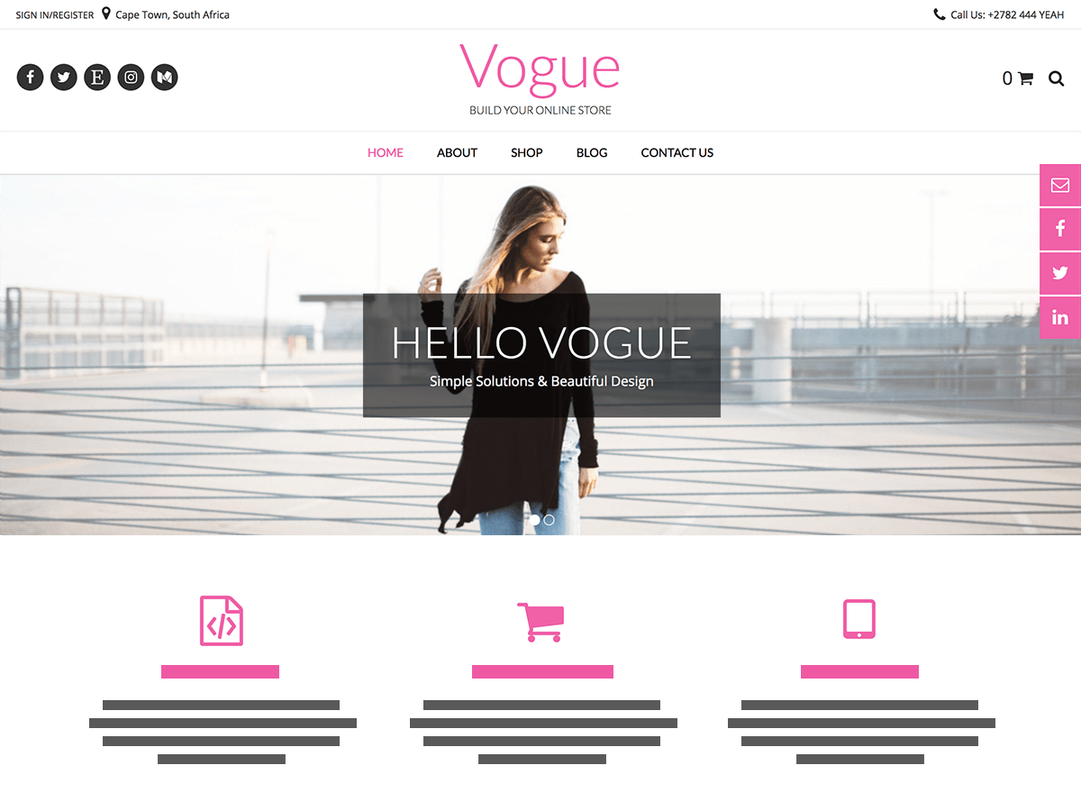 Download Vogue 1.4.23 – Free WordPress Theme