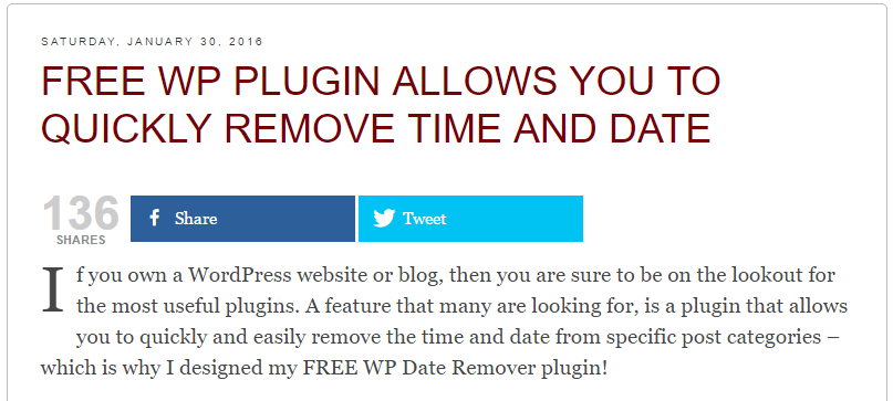 Download WP Date Remover 1.1.2 – Free WordPress Plugin
