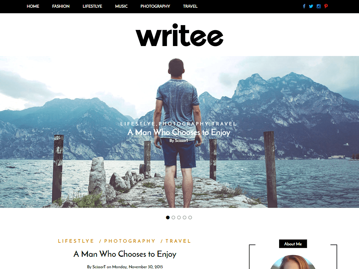 Download Writee 1.5.1 – Free WordPress Theme