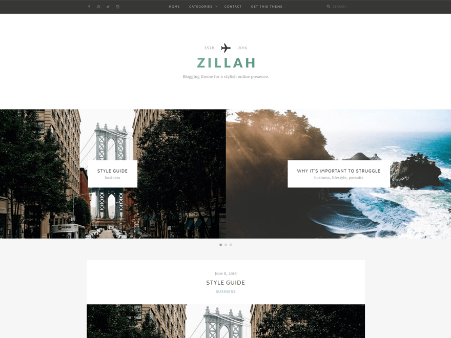 Download Zillah 1.1.6 – Free WordPress Theme