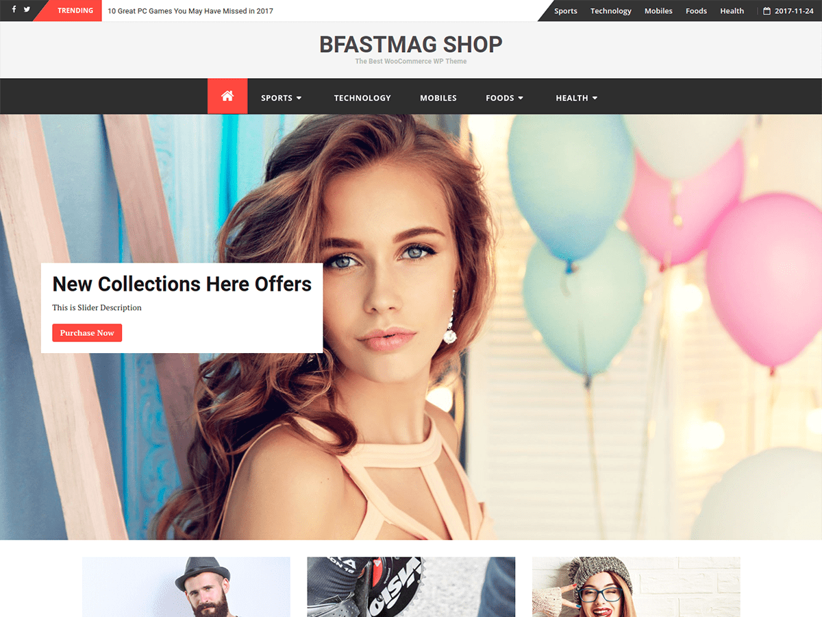 Download bFastMag Shop 1.0.4 – Free WordPress Theme