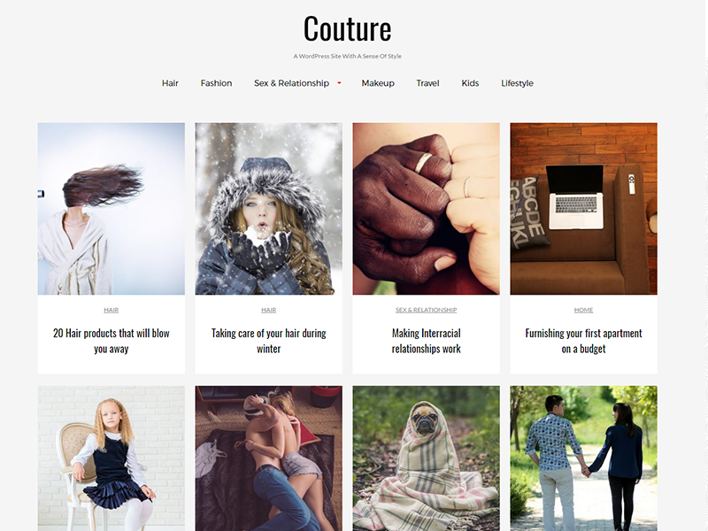 Download couture 1.0.16 – Free WordPress Theme
