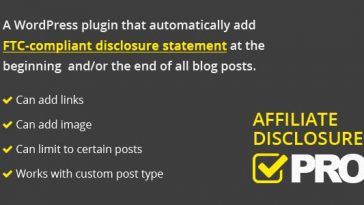 Download Affiliate Disclosure PRO WordPress Plugin - Free Wordpress Plugin