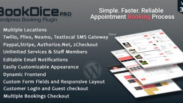Download Appointment Booking and Scheduling for Wordpress BookDice - Free Wordpress Plugin