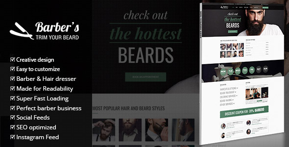 Download Barber - WordPress Theme for Barbers & Hair Salons Free