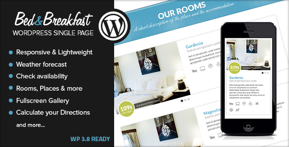 Download Bed&Breakfast - Single Page Wordpress Theme Free