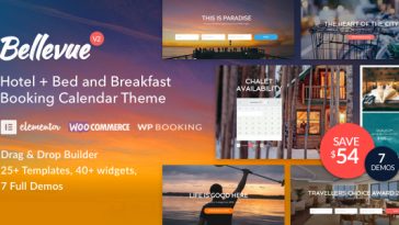 Download Bellevue - Hotel + Bed and Breakfast Booking Calendar Theme Free