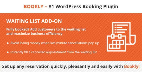Download Bookly Waiting List (Add-on)  - Free Wordpress Plugin
