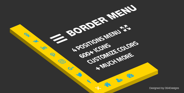 Download Border Menu custom icon menu with an animated border effect - Free Wordpress Plugin