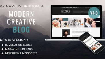 Download Brixton Blog - A Responsive WordPress Blog Theme Free