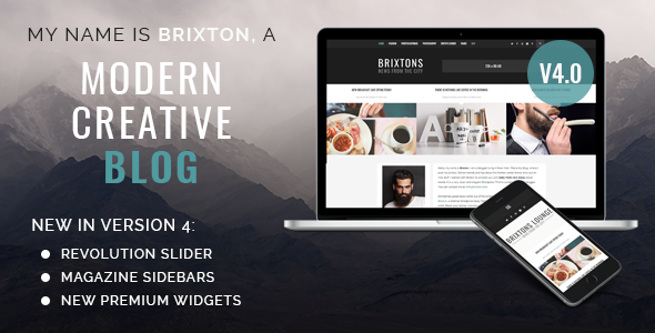Download Brixton Blog - A Responsive WordPress Blog Theme Free