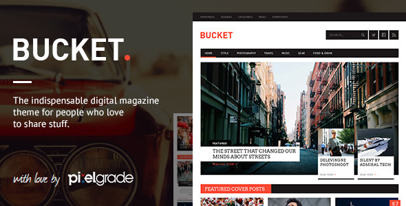 Download BUCKET  – A Digital Magazine Style WordPress Theme Free