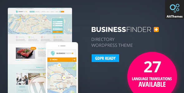 Download Business Finder  – Directory Listing WordPress Theme Free