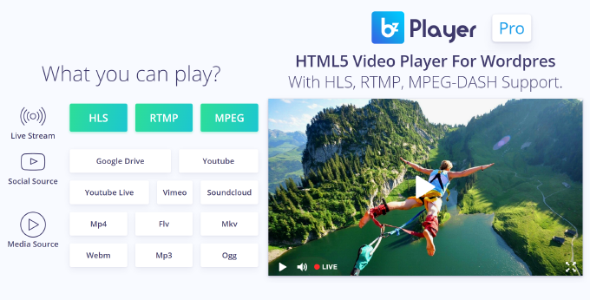 Download bzplayer Pro Live Streaming Player WordPress Plugin - Free Wordpress Plugin