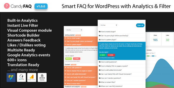 Download Candy FAQ  Smart WordPress FAQ with Analytics and Instant Search – Free WordPress Plugin