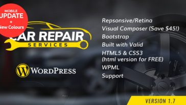 Download Car Repair Services & Auto Mechanic v.1.6 - WordPress Theme Free