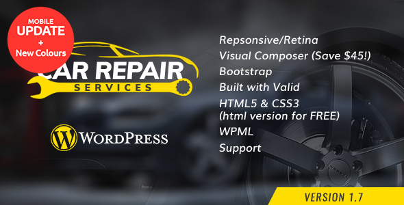 Download Car Repair Services & Auto Mechanic v.1.6 - WordPress Theme Free