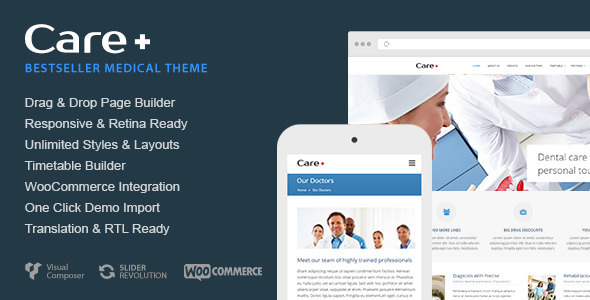 Download Care  – Medical and Health Blogging WordPress Theme Free