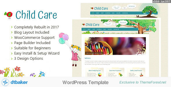 Download Child Care Creative - WordPress Shop Theme Free