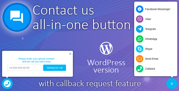 Download Contact us all-in-one button with callback request feature for WordPress  - Free Wordpress Plugin