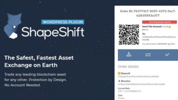 Download Cryptocurrency exchange ShapeShift - Free Wordpress Plugin